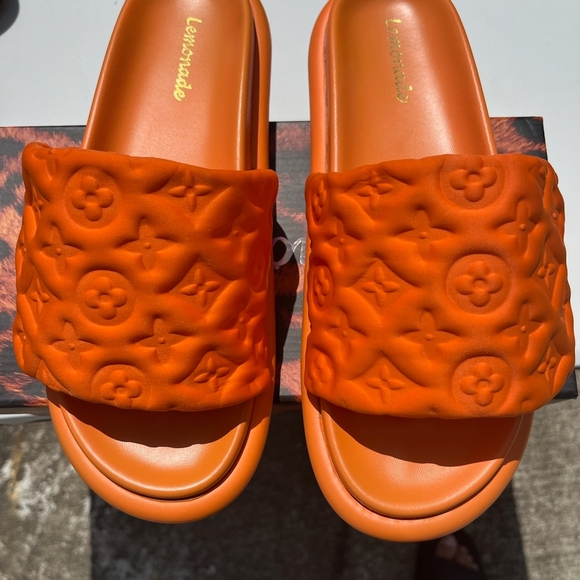 Leversade Orange Women's Sandals - Picture 1 of 1